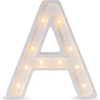 Lampička Little Lights Písmeno malé dle výběru Typ písmene: L, Barva přední strany: Cappuccino brown - hnědá, Barva boční strany: White - bílá