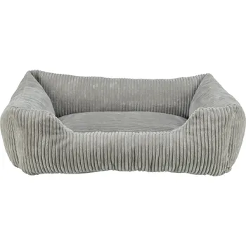 Pelíšek pro psa Vital Bed JONNA ortopedický obdélníkový pelech 80 x 60 cm, manšestrový plyš, šed