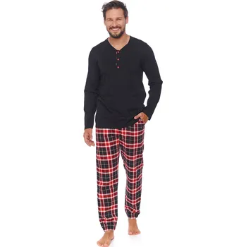Pánské pyžamo Pánské pyžamo Doctor Nap PMB.4506 black Barva: Černá, Velikost: L