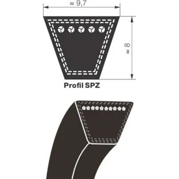 Klínový řemen 9,5x963 La-SPZ 950 Lw Rubena