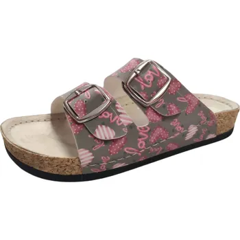 Dětské pantofle Milami 500C grey srdce Velikost: 38