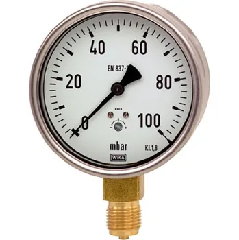 pumpička WIKA Manometr pro nízké tlaky MKS 100 mm 1/2" -25 až 0 mbar