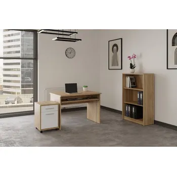 Kancelářská sestava Kancelářská sestava NEJBY GIANNI 4, dub sonoma/bílá + vyzvednutí ZDARMA
