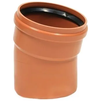 Kanalizační potrubí Koleno kanalizační Wavin PVC-U Solidwall SW KGB 15°, SDR34, DN 315, oranžová
