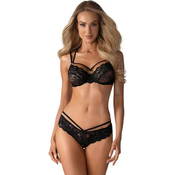 Dámská erotická souprava Set Obsessive 860-SET-1 Barva: Černá, Velikost: L/XL