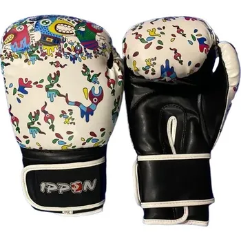 Boxerské rukavice BOXERSKÉ RUKAVICE IPPON SMERKY Barva: Bílá, Velikost: 8oz