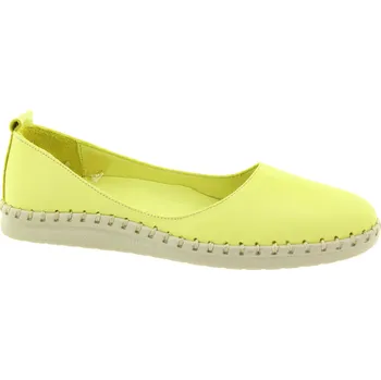 Dámské baleríny YO Dámské kožené balerínky lime YO-064-6014-SUNNY LIME-245 Velikost 41