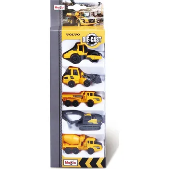 autíčko Maisto - Sada aut - Volvo pracovní stroje, 5ks