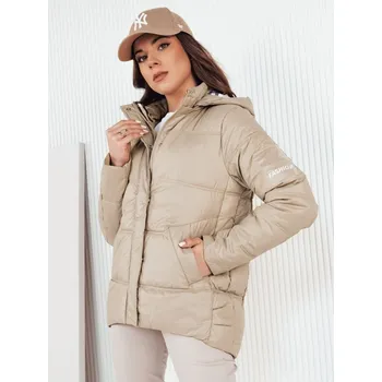 Dámská cargo bunda Dámská prošívaná bunda DSTREET HIMES BÉŽOVÁ M