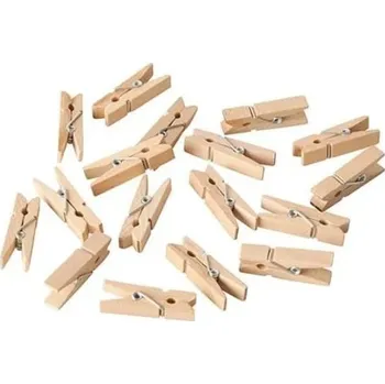 Sada mini kolíčků - hnědé (12ks)