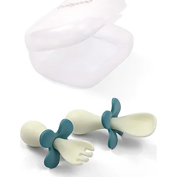 Ergonomický příbor pro děti Baby Ono modrozelený