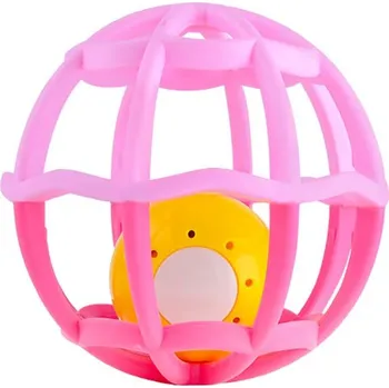 Interaktivní svítící a hrající chrastítko Balónek Baby Mix růžové
