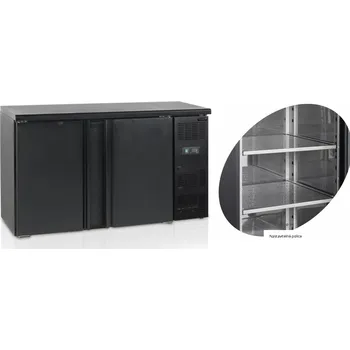 TEFCOLD CBC 210 AKCE - Chladicí Minibar Gastro š.146 cm, 2x dveře | 290 l, černý