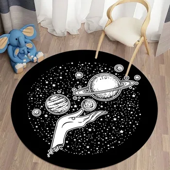 Koberec Kulatý protiskluzový koberec domácí dekorace styl zvěrokruh - 11,60 cm x 60 cm