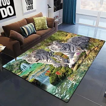 Koberec Koberec s tygrem 3D do obýváku a ložnice - 13,100 x 160 cm 39 x 63 palců