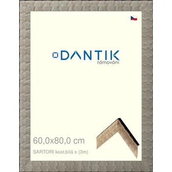 Rám na obraz DANTIK rámeček 60x80 | SARTORI kost.bílá s (Plexi Čiré) (Vyrobeno s láskou u nás v DANTIKU)