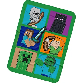 Dětská deka Carbotex Dětská deka Minecraft Figure 150 x 200 cm