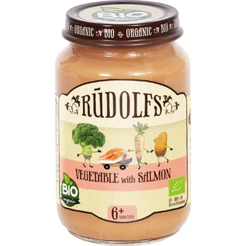 Rudolfs Bezlepkový příkrm BIO 190 g, zelenina/losos