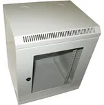 XtendLan 10" nástěnný rozvaděč 9U 350x140, nosnost 50 kg, dveře z plexiskla, svařovaný, šedý WT-9U-1935-GREY