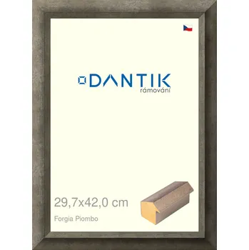 Rám na obraz DANTIK rámeček 29,7x42 | Forgia Piombo (Plexi Čiré) (Vyrobeno s láskou u nás v DANTIKU)