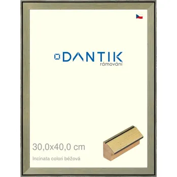 Rám na obraz DANTIK rámeček 30x40 | INCLINATA colori béžová (Plexi Čiré) (Vyrobeno s láskou u nás v DANTIKU)