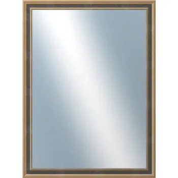 Zrcadlo DANTIK - Zarámované zrcadlo - rozměr s rámem cca 60x80 cm z lišty TOOTH malá zlato černá (3163)