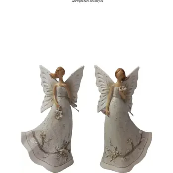 Šedá víla s květinou (Dekorace anděl květ)