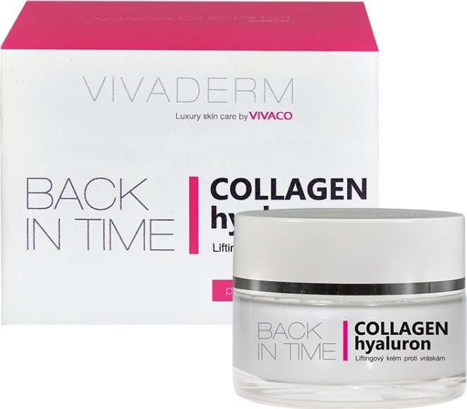 Vivaco Vivaderm Liftingový pleťový krém COLLAGEN + hyaluron BACK IN TIME 50 ml