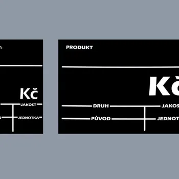 Černé desky s potiskem OVOCE ZELENINA - ČD-OVZE-A6-S (na šířku)