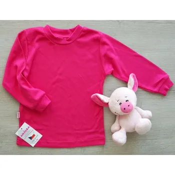 AMÁLKA Bavlněné tričko dlouhý rukáv, malinové Velikost: 98