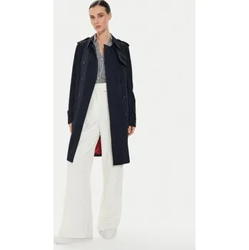Dámský kabát Tommy Hilfiger Trenčkot WW0WW42133 Tmavomodrá Slim Fit 34