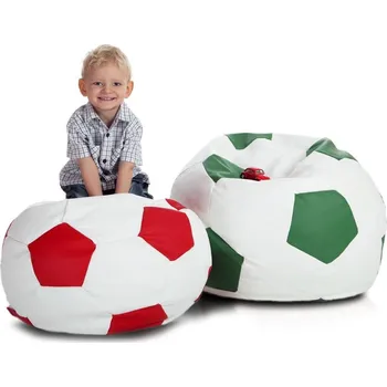 Sedací pytel Primabag Fotbalový míč malý červená