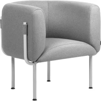 Křeslo noo.ma Šedé čalouněné křeslo Ubi Mini