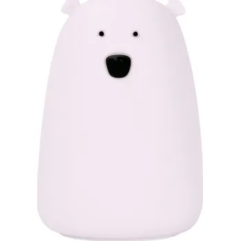 Dřevěná hračka Dětská dotyková lampa Velký medvídek Fialový