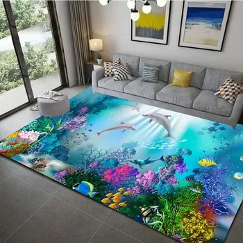 Koberec Dětský koberec s delfíny do koupelny - 7,60 x 90 cm 24 x 36 palců