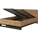 SIGUNI postel 140x200 cm s úložným prostorem, dub wotan +možnost VÝNOSU + vyzvednutí ZDARMA