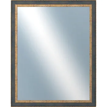 Koupelnový nábytek DANTIK - Zarámované zrcadlo - rozměr s rámem cca 80x100 cm z lišty ZVRATNÁ modrozlatá plast (3068)