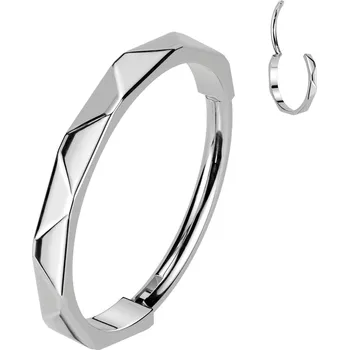 Piercing Atreya Titanový kroužek se ztenčenou částí do ucha Teo Barva: Stříbrná, Velikost: 0,8 mm, Délka / Průměr: 8 mm