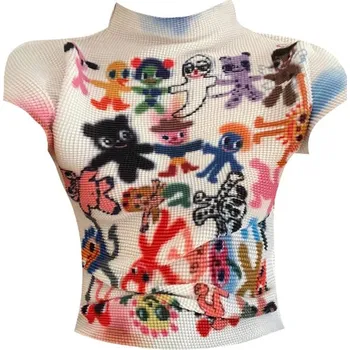 Dámské tričko Pletené tričko s potiskem Barva: Bílá, Velikost: ONE SIZE