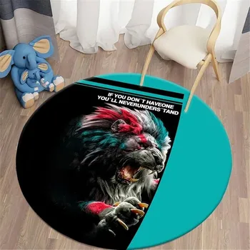 Koberec Kulatý koberec proti skluzu se zvířecím vzorem - 9,90 cm x 90 cm