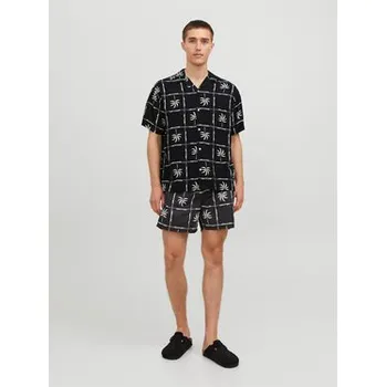 Pánská košile Jack & Jones Košile Jorluke 12255727 Černá Relaxed Fit M