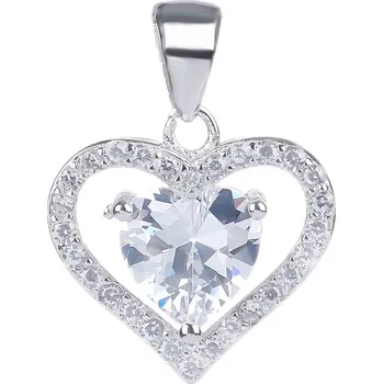 Přívěsek Bealio BEALIO Stříbrný přívěsek ZÁŘIVÉ SRDCE 03-11630-2477