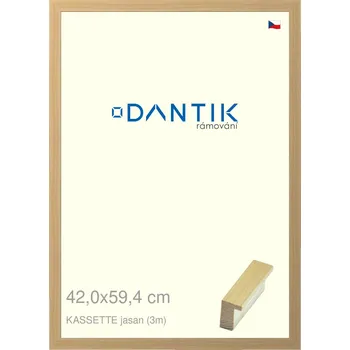 Rám na obraz DANTIK rámeček 42x59,4 | KASSETTE jasan (Plexi Čiré) (Vyrobeno s láskou u nás v DANTIKU)