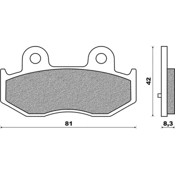 Brzdová destička brzdové destičky, NEWFREN (směs SCOOTER ELITE ORGANIC) 2 ks v balení FD0326BE1