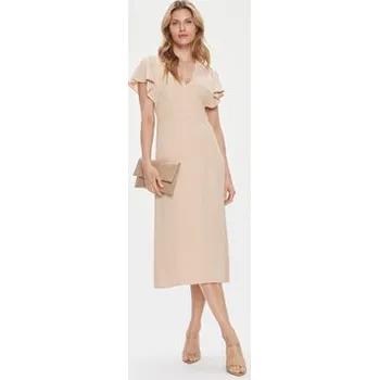 Dámské šaty Boss Každodenní šaty Dawinga 50488660 Béžová Regular Fit 38