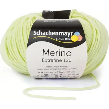 Příze Schachenmayr Merino extrafine 120 Světle zelená 175 (Příze Merino extrafine 120 Světle zelená 175)