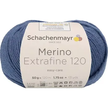 Příze Schachenmayr Merino extrafine 120 Tmavá šedomodrá 159 (Příze Merino extrafine 120 Tmavá šedomodrá 159)