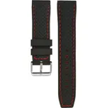 Silikonový řemínek na hodinky 22 mm černý