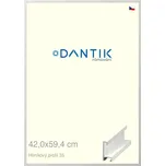 DANTIK rámeček 42x59,4 | ALU profil 6035 Dýha bílá (Plexi Čiré) (Vyrobeno s láskou u nás v DANTIKU)