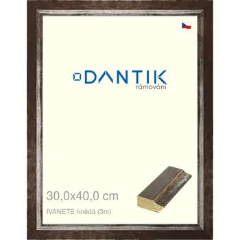Rám na obraz DANTIK rámeček 30x40 | IVANETE hnědá (Plexi Čiré) (Vyrobeno s láskou u nás v DANTIKU)